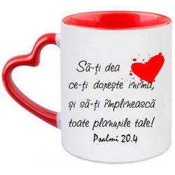 Cana int+toarta color, inima, Sa-ti dea ce-ti doreste inima...